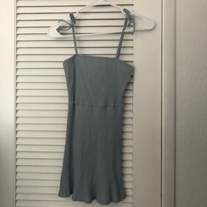 Zaful baby blue tie strap mini dress